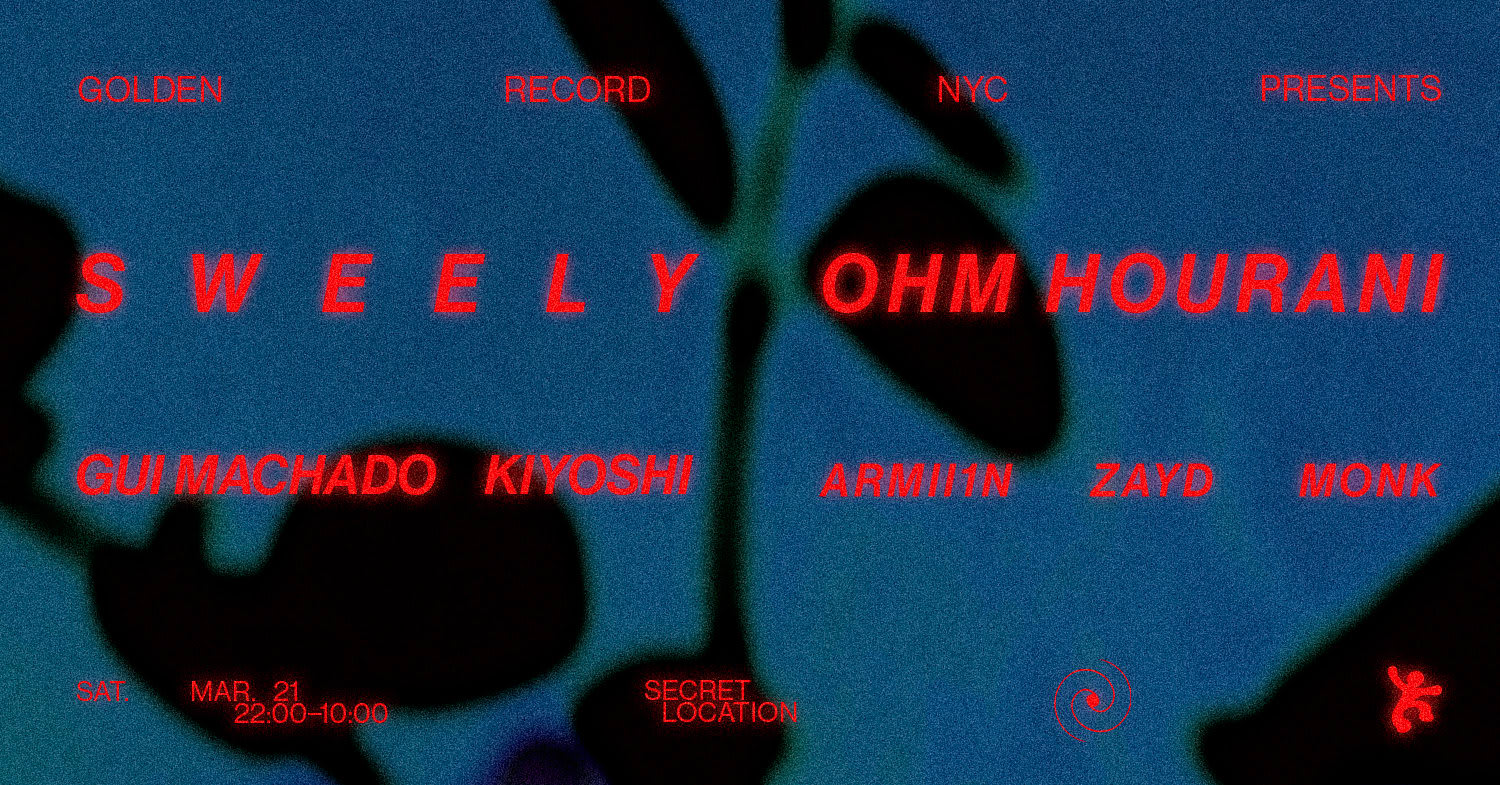 Golden Record Nyc Presents Sweely, Ohm Hourani, Gui Machado & More Cover