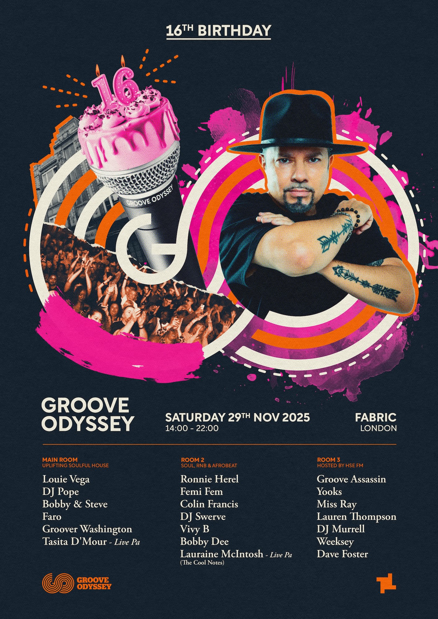 Groove Odyssey 16th Birthday: Louie Vega, Dj Pope, Bobby & Steve, Ronnie Herel, Femi Fem + More Cover