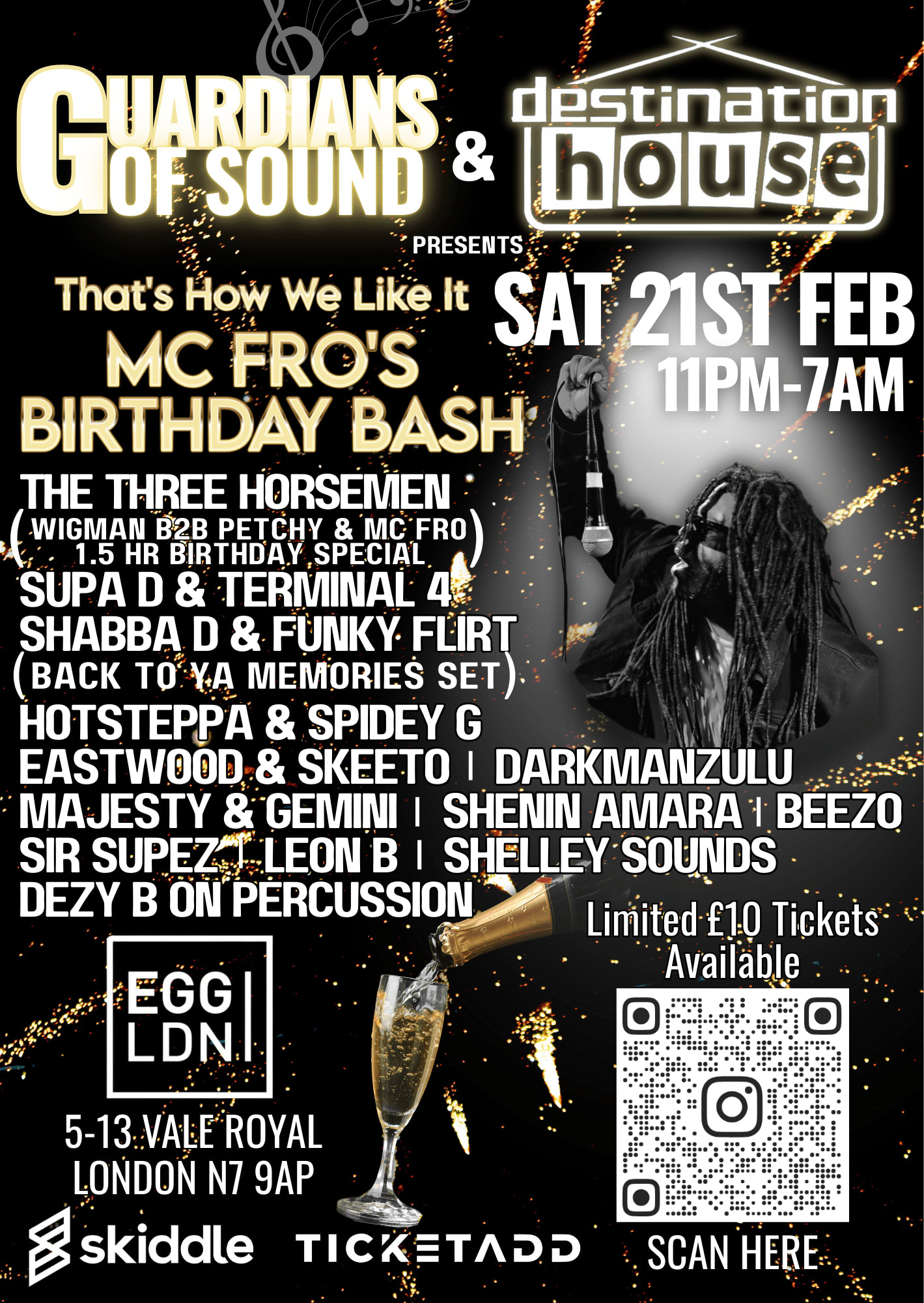 Guardians Of Sound & Destination House Presents MC Fros Birthday Bash Cover