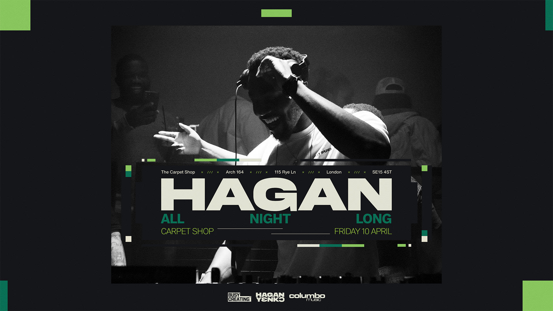 Hagan (All Night Long) @ The Carpet Shop, Peckham Cover