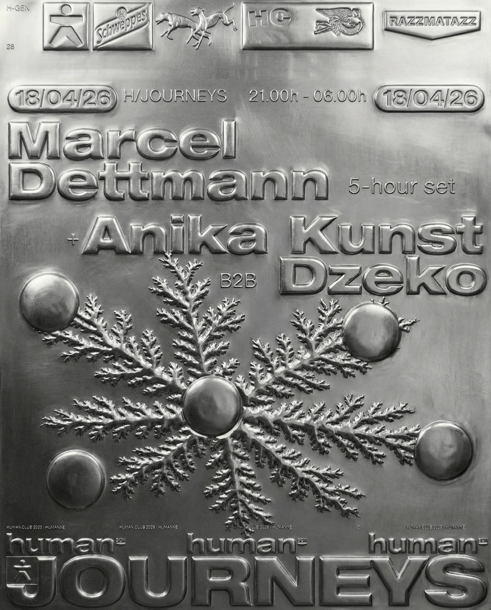 Human Pres. Journeys: Marcel Dettmann (5-Hour Set), Anika Kunst B2b Dzeko Cover