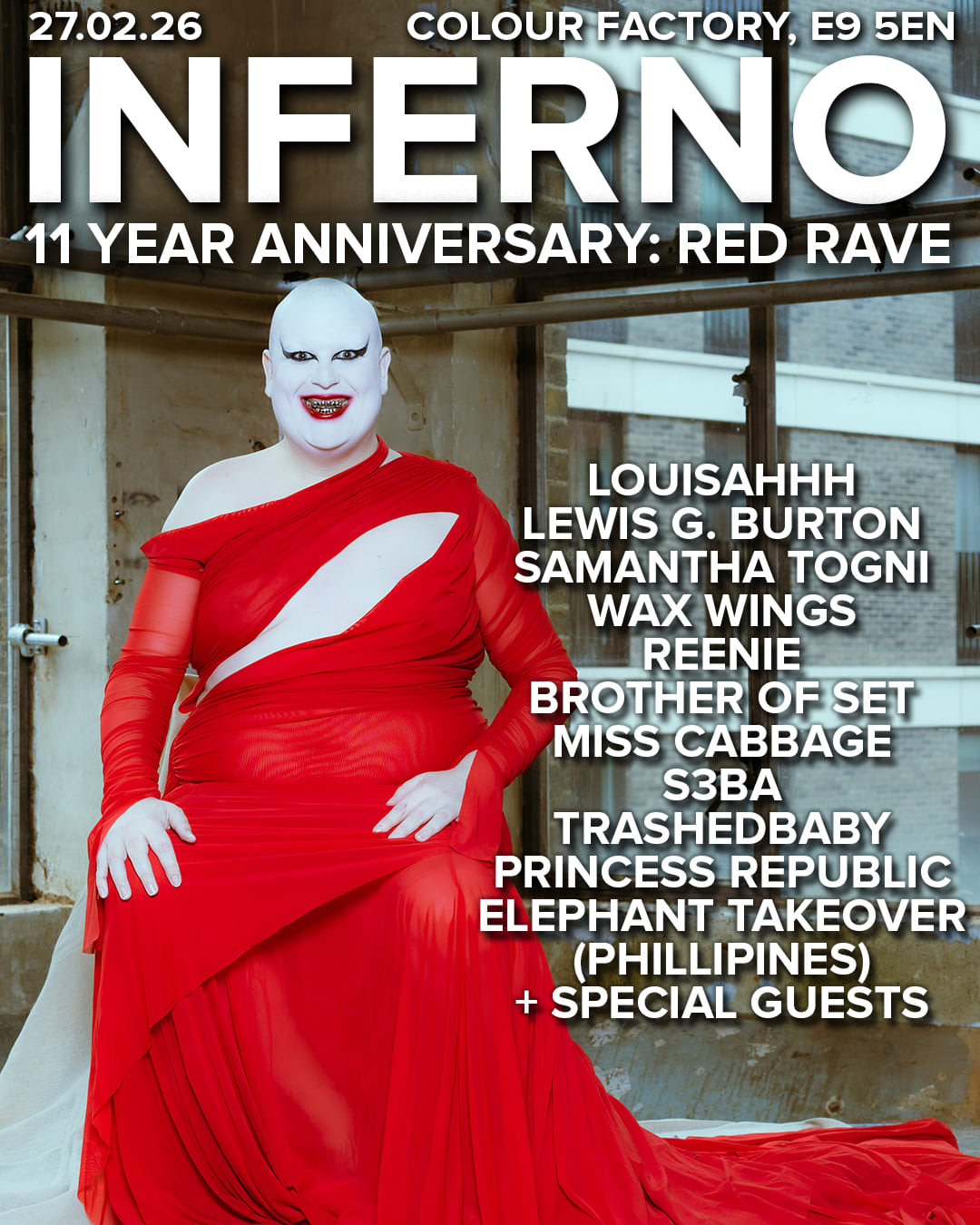 Inferno: 11 Year Anniversary - The Red Rave Cover