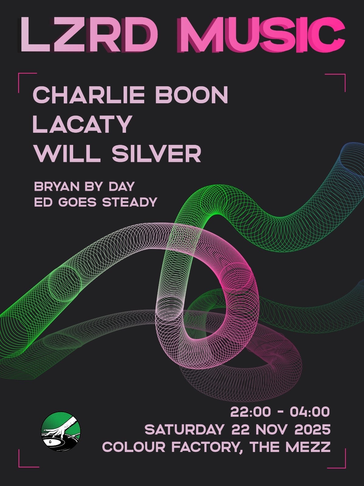 Lzrd Music: Charlie Boon @ Colour Factory Cover