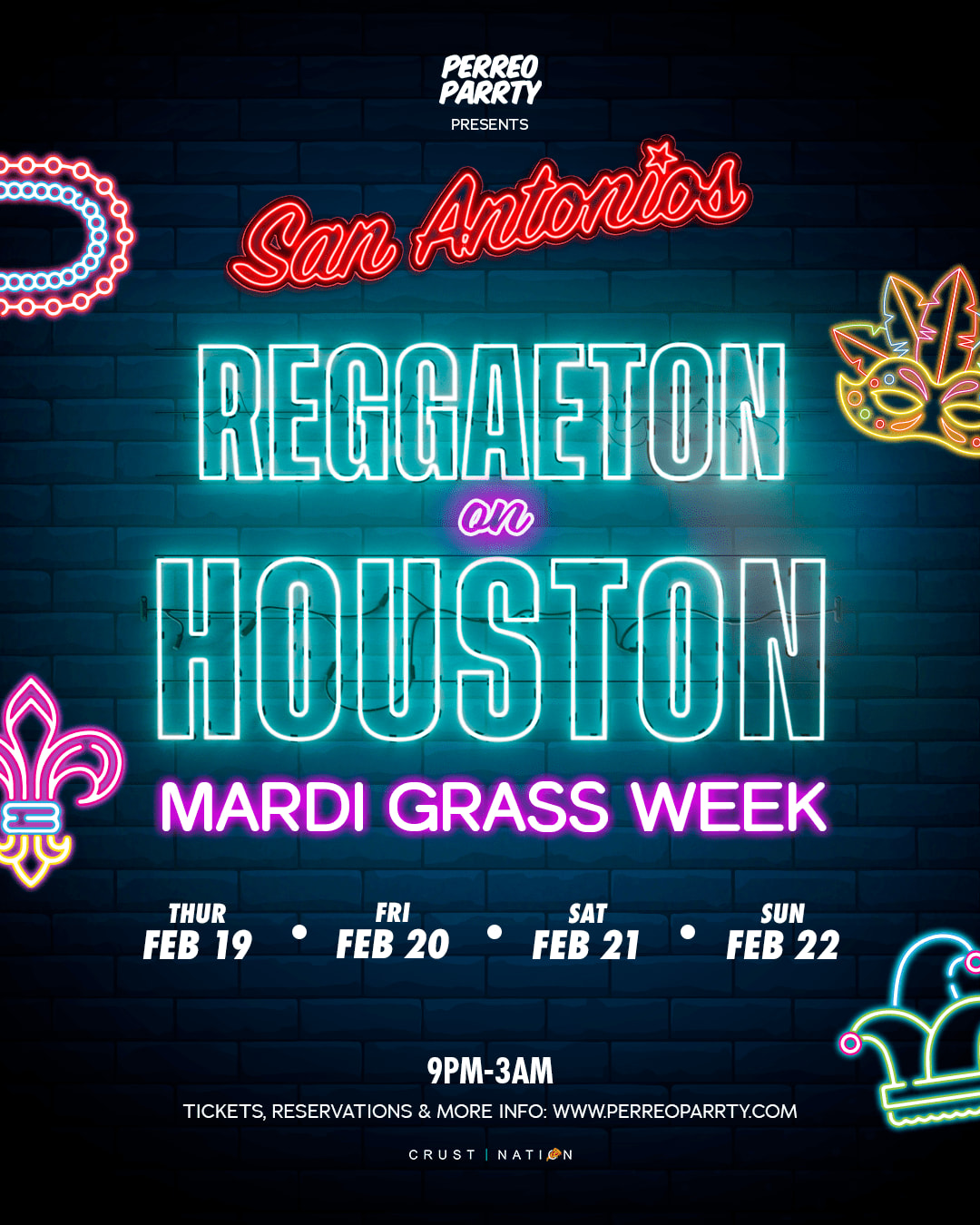 Mardi Gras Reggaeton On Houston - Latin & Reggaeton Party Nyc Cover