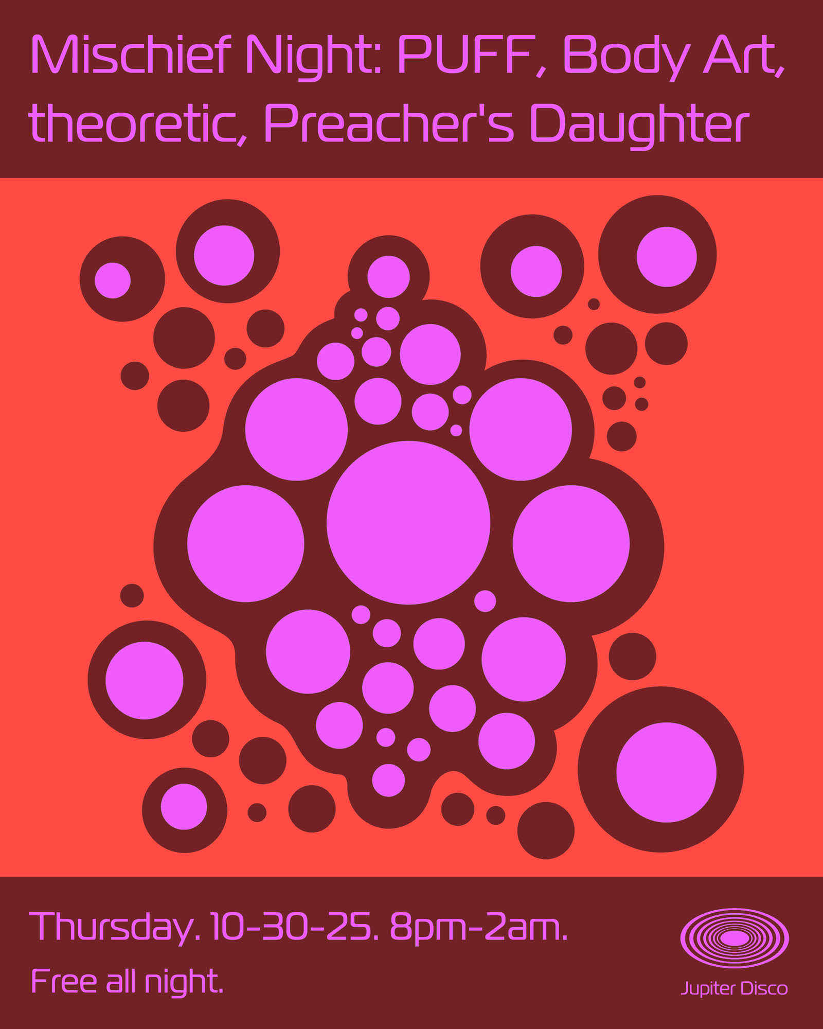 Mischief Night: Body Art, Preacher's Daughter, Theoretic, Puff Cover