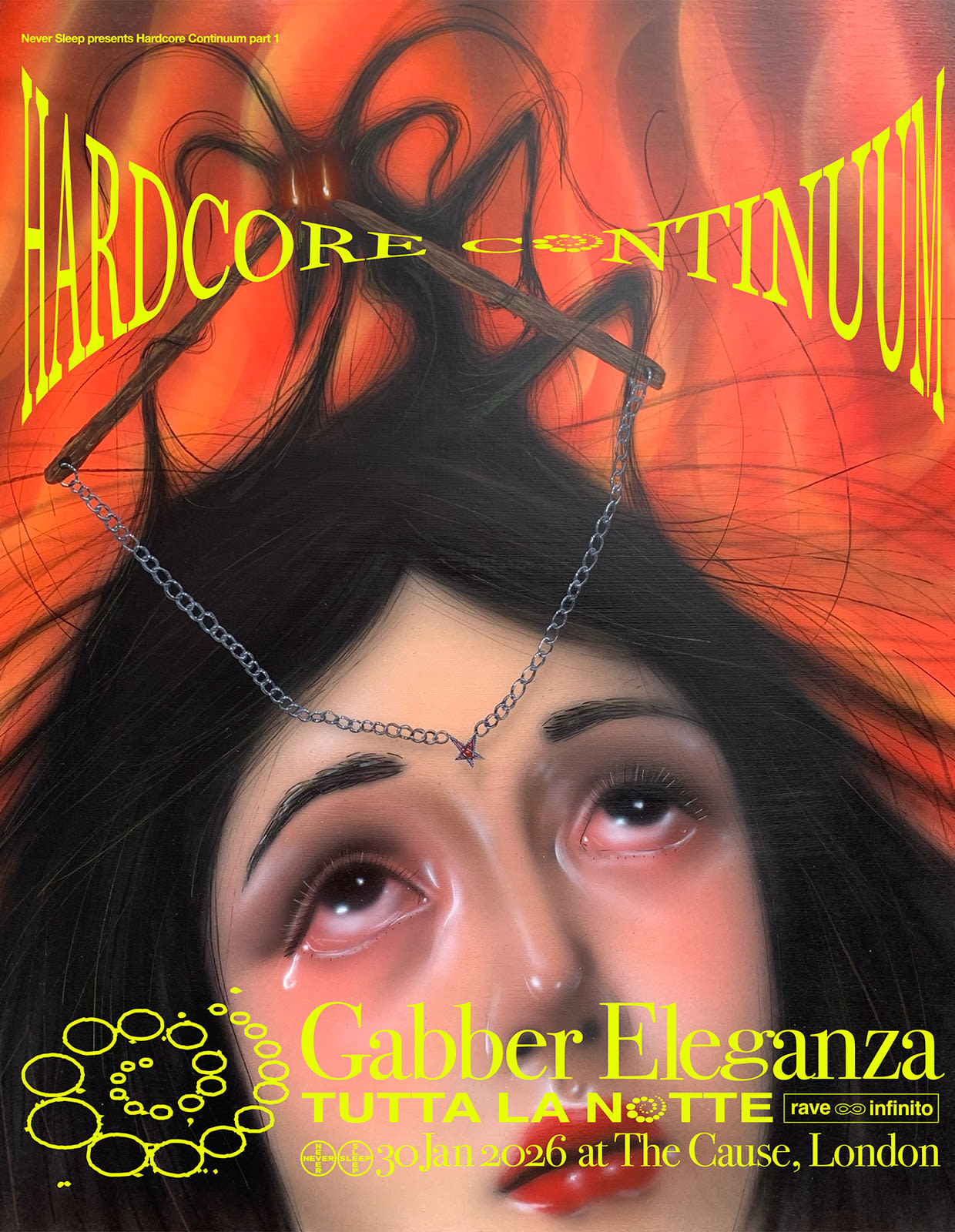 Never Sleep X The Cause: Gabber Eleganza Presents Tutta La Notte Cover