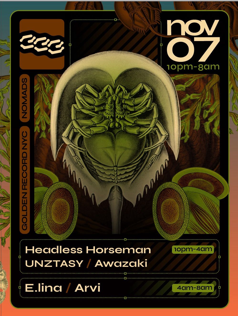Nomads X 333 X Golden Record Present Headless Horseman, E.Lina Cover