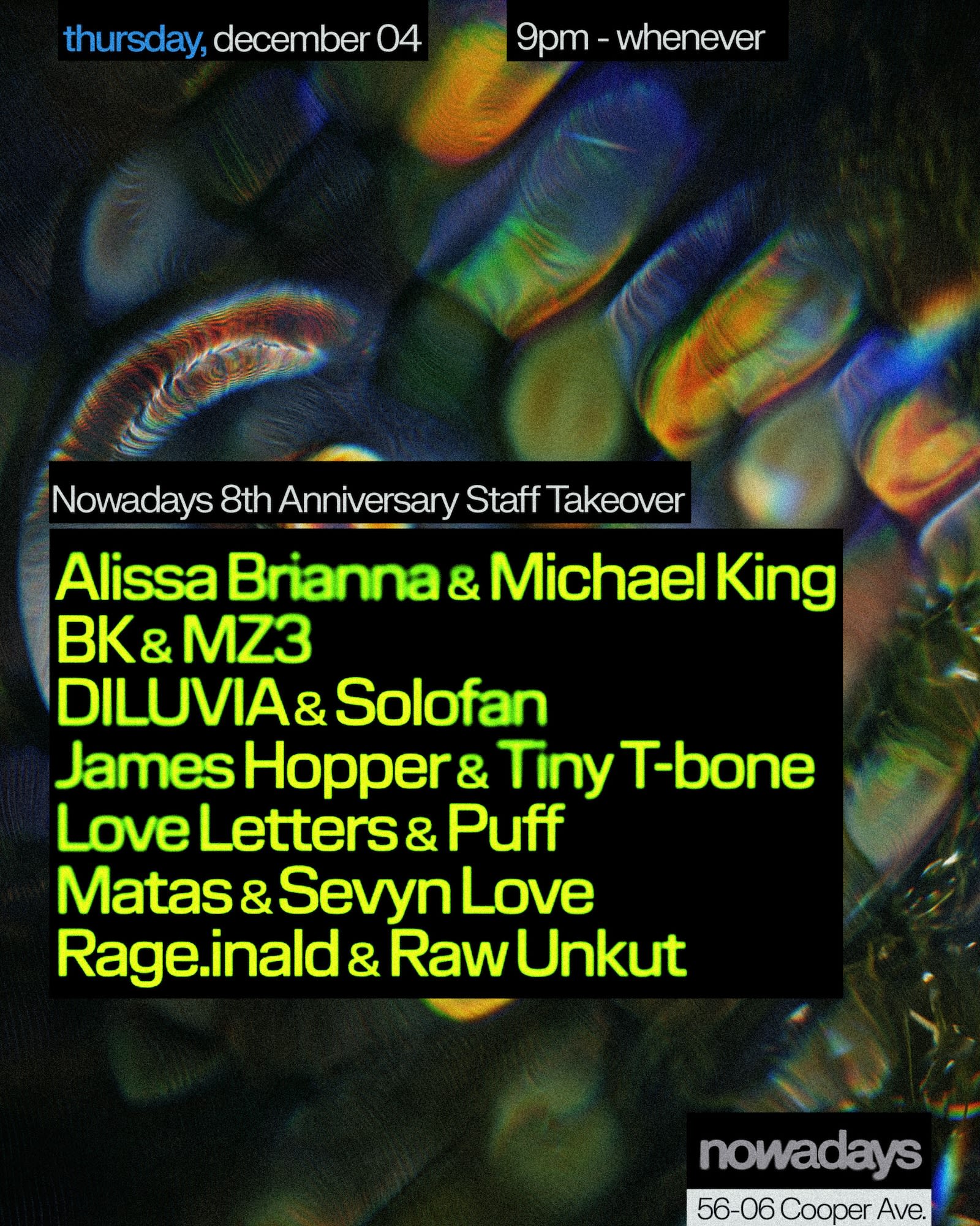 Nowadays 8th Anniversary Staff Takeover Cover