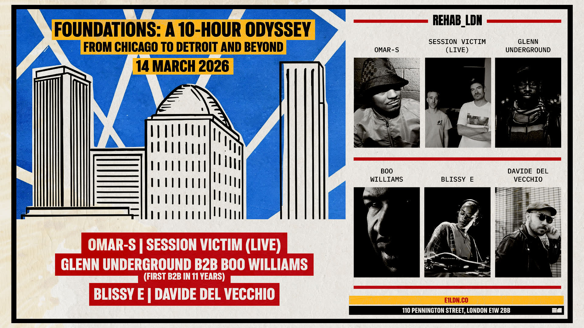 Omar-S, Session Victim (Live), Glenn Underground B2b Boo Williams Cover