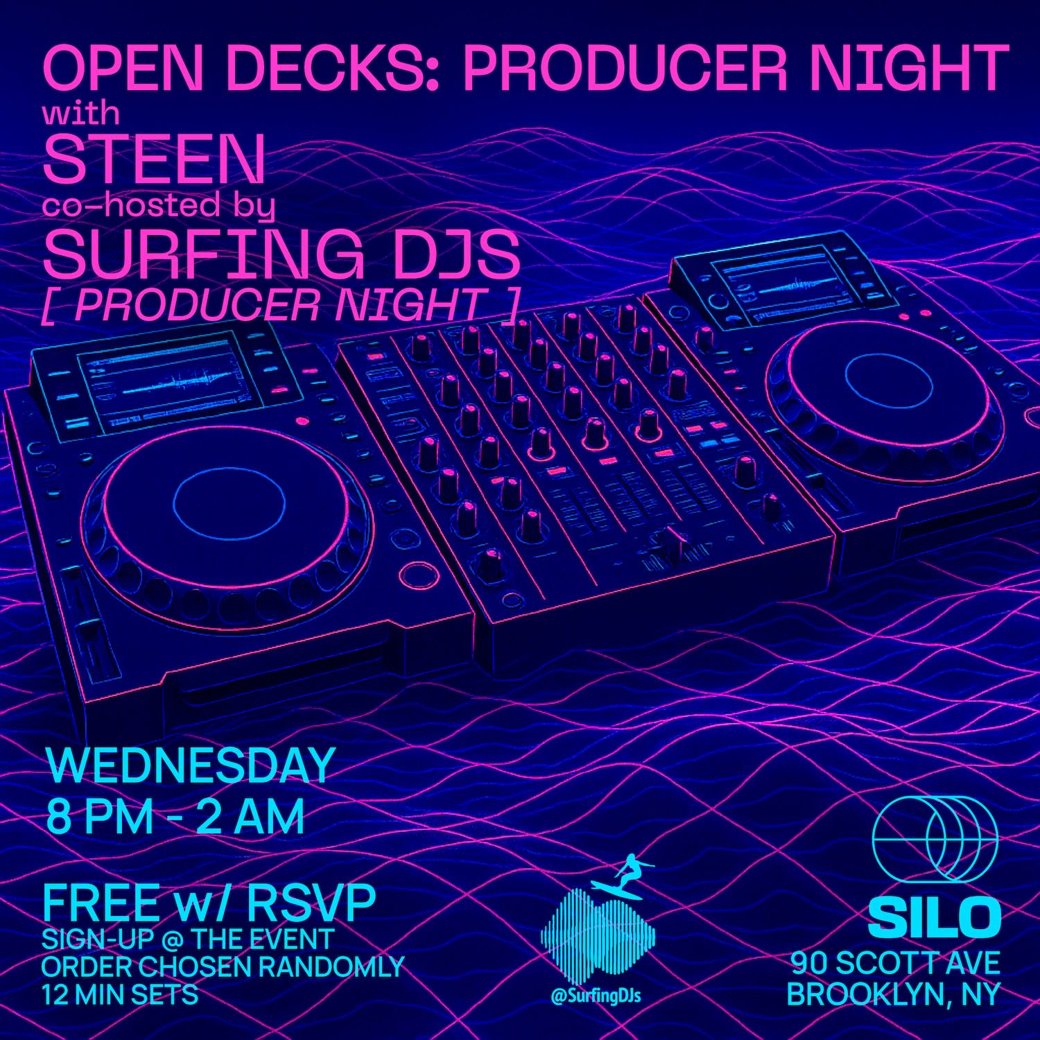 Open Decks With Steen And Surfing Djs: Producer Night Cover