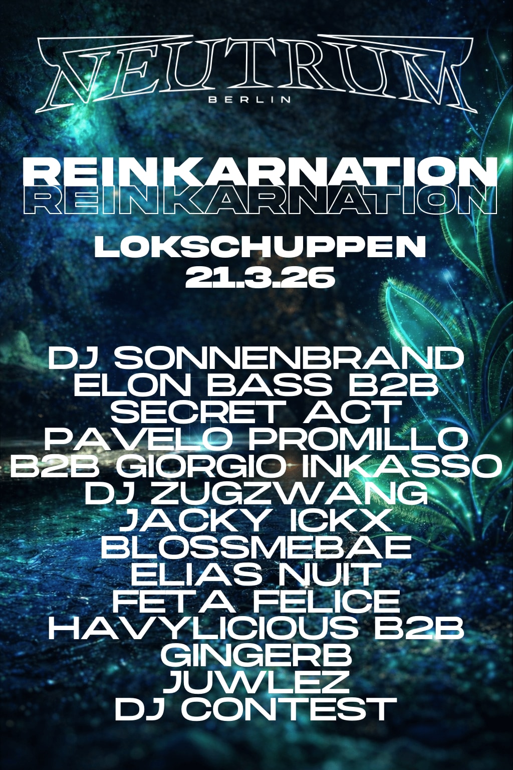 Reinkarnation With Elon Bass B2b Suprising Act, Dj Sonnenbrand, Pavelo Promillo, Jacky Ickx  Cover