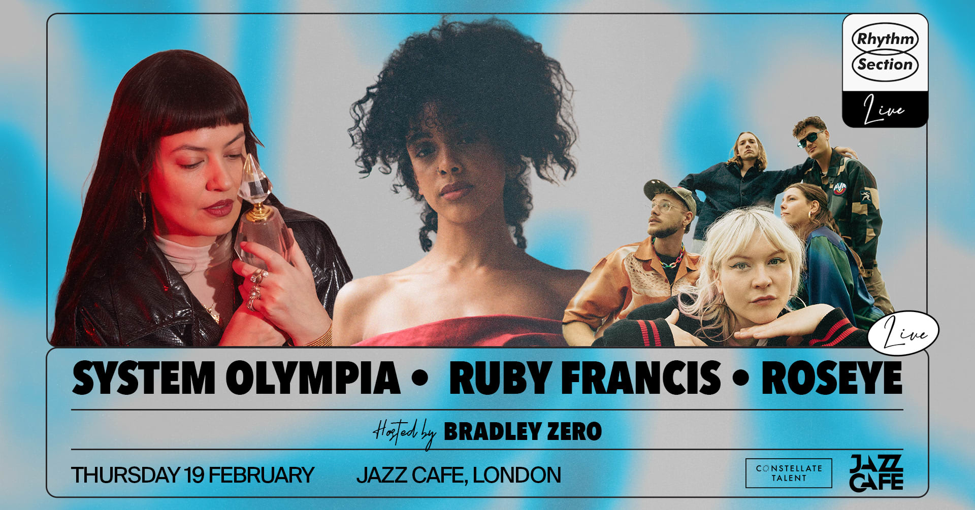 Rhythm Section Live: System Olympia Live, Ruby Francis & Roseye Cover