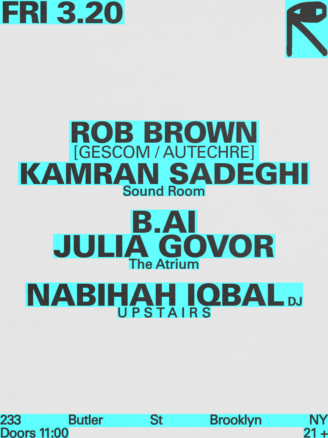Rob Brown + Kamran Sadeghi / B.Ai + Julia Govor / Nabihah Iqbal [Dj] Cover