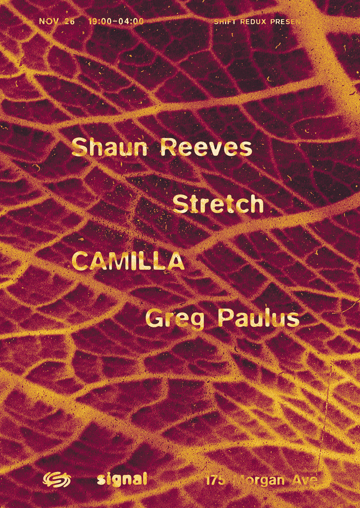 Shift Redux Presents: Shaun Reeves, Stretch, Camilla, Greg Paulus Cover