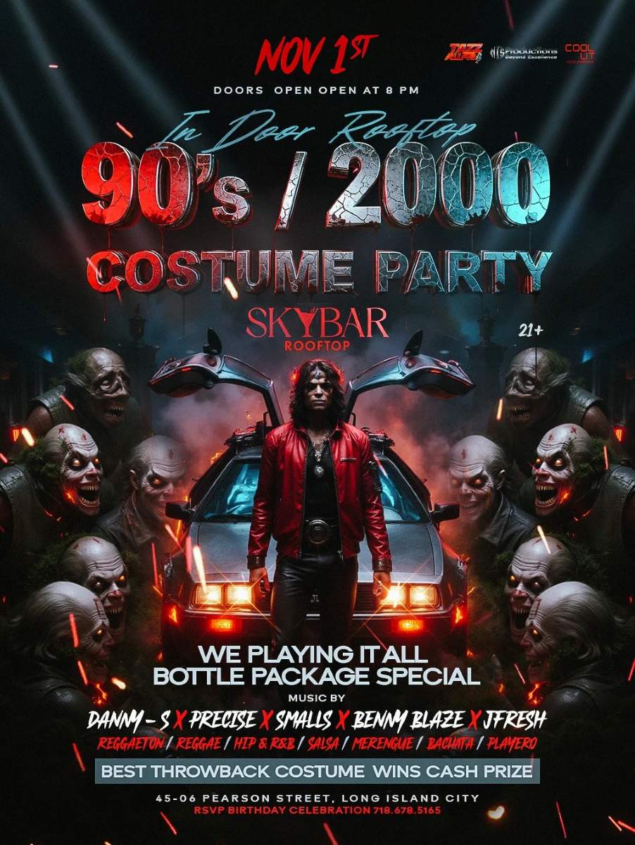 Sky Bar Rooftop Halloween Party 2025 – 90s & 00s Latin Night Cover