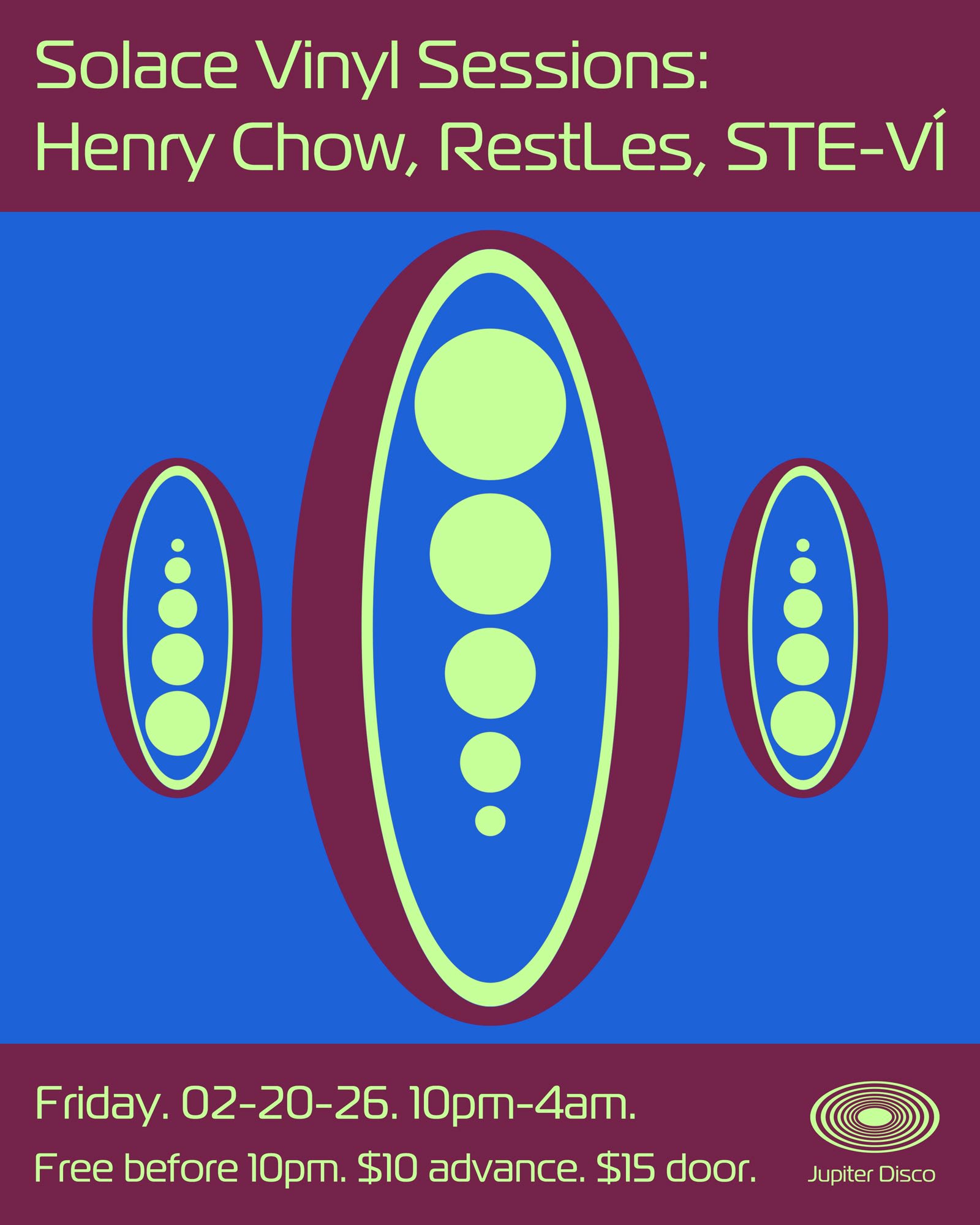 Solace Vinyl Sessions: Henry Chow, Restles, Ste-VI Cover