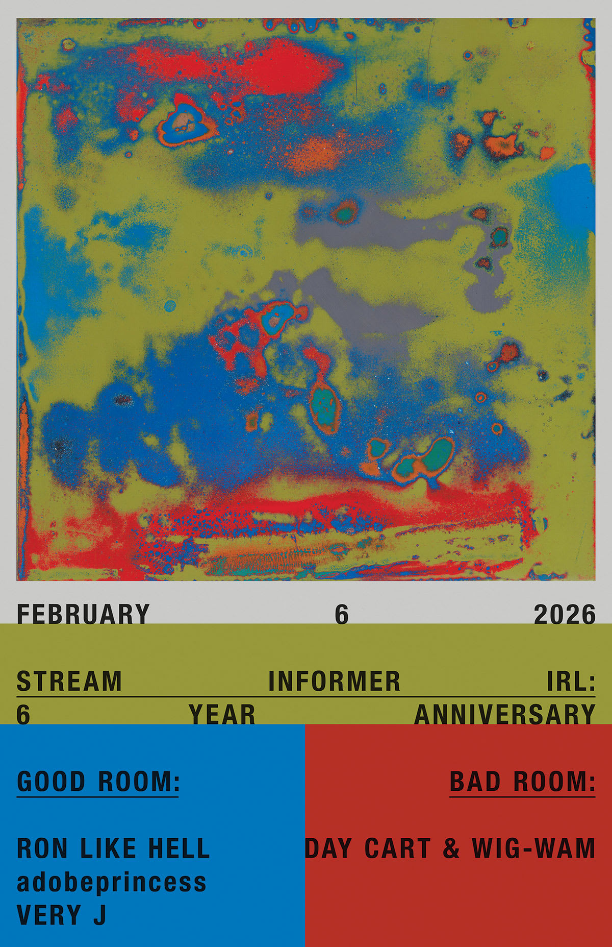 Stream Informer Irl 6th Anniversary: Ron Like Hell, Adobeprincess, Very J, Day Cart & Wig-Wam Cover