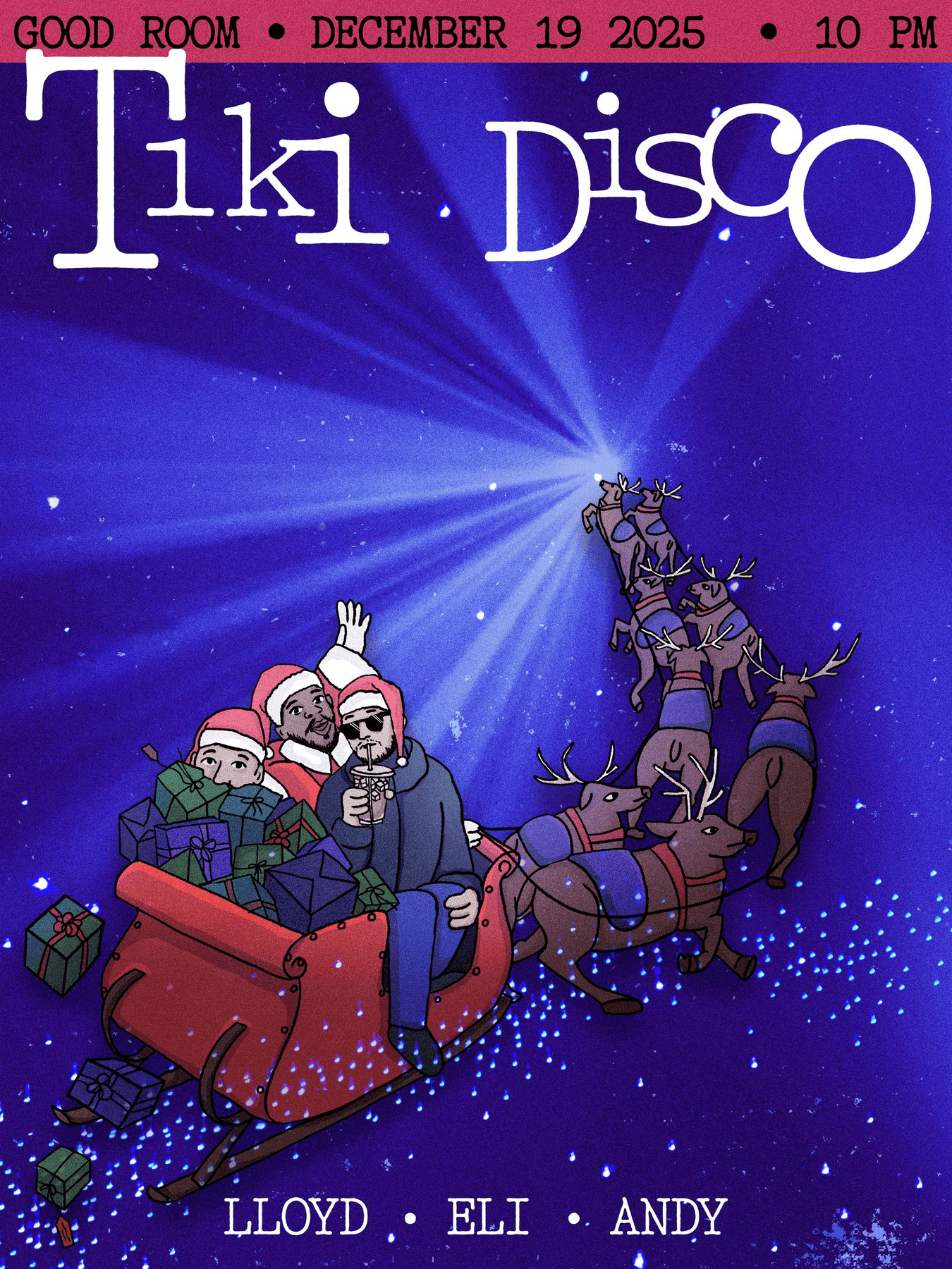 Tiki Disco Holiday Party Cover