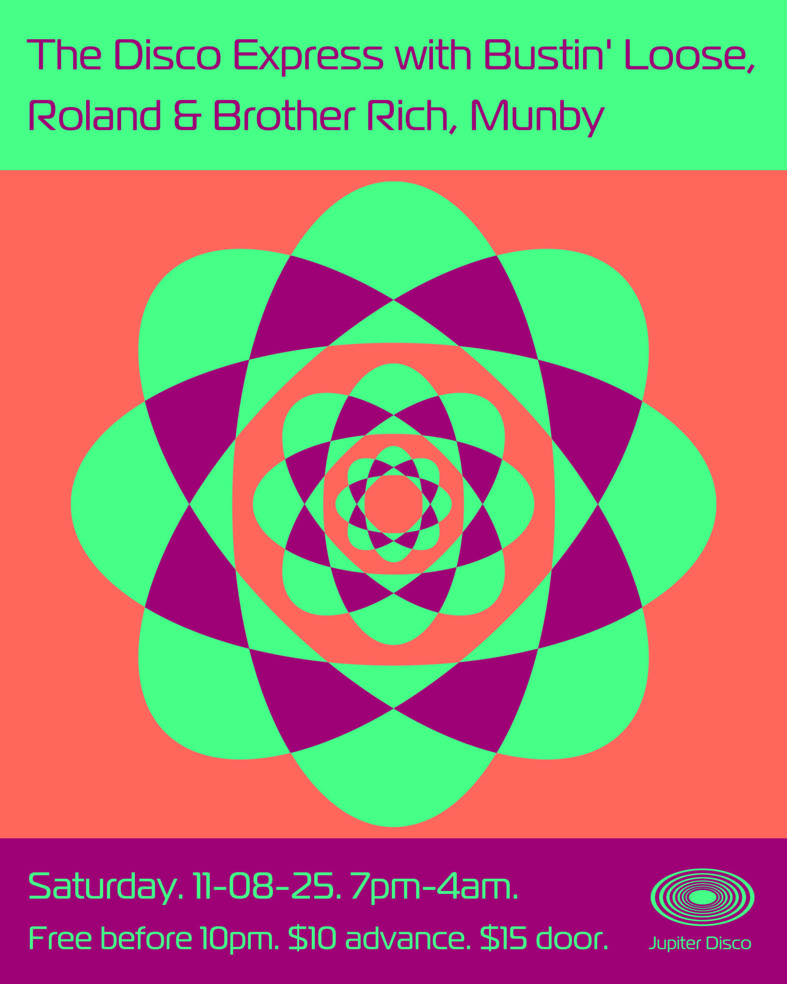 The Disco Express With Bustin' Loose, Roland & Brother Rich, Munby Cover