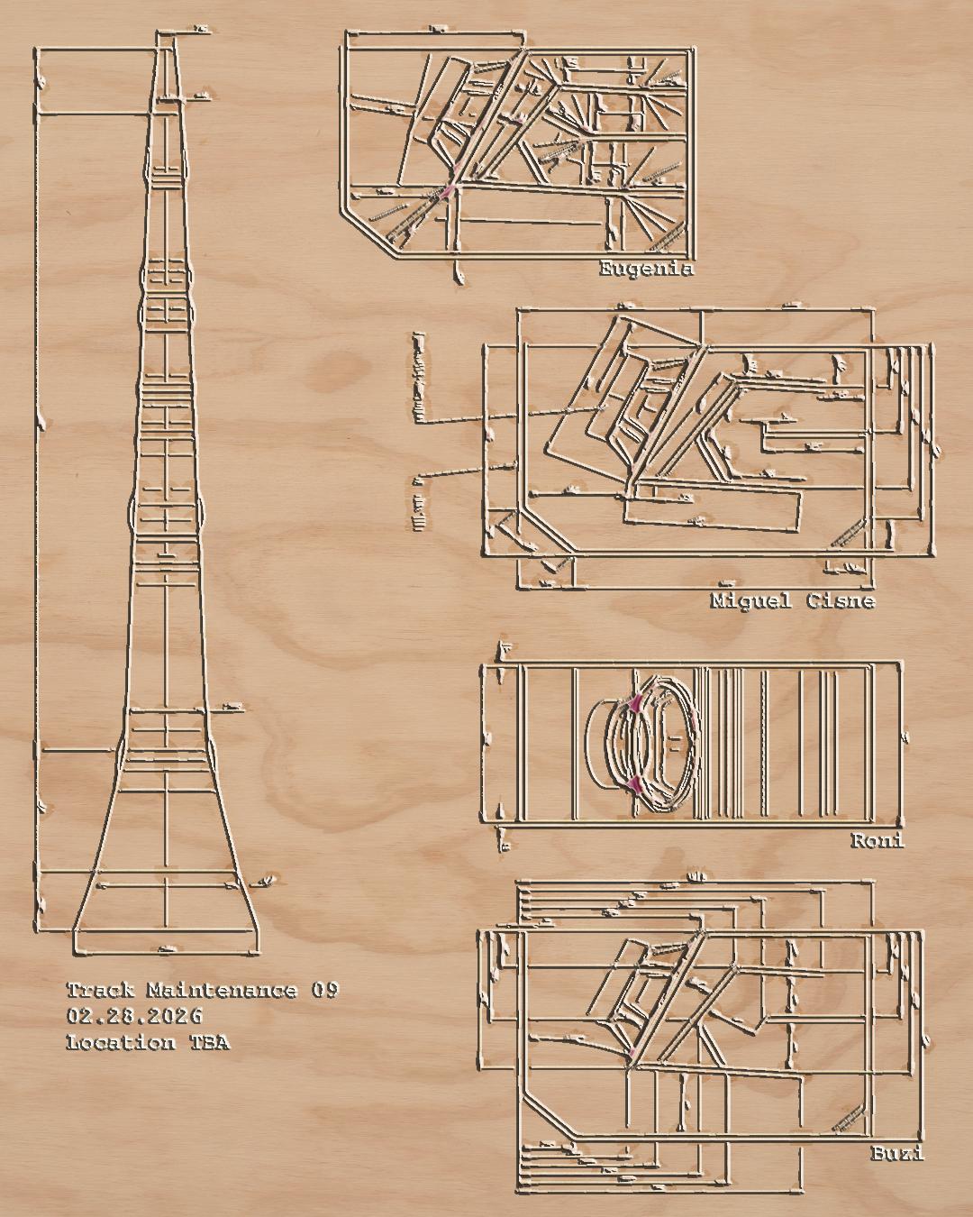 Track Maintenance 09: Eugenia, Miguel Cisne, Roni, And Buzi Cover