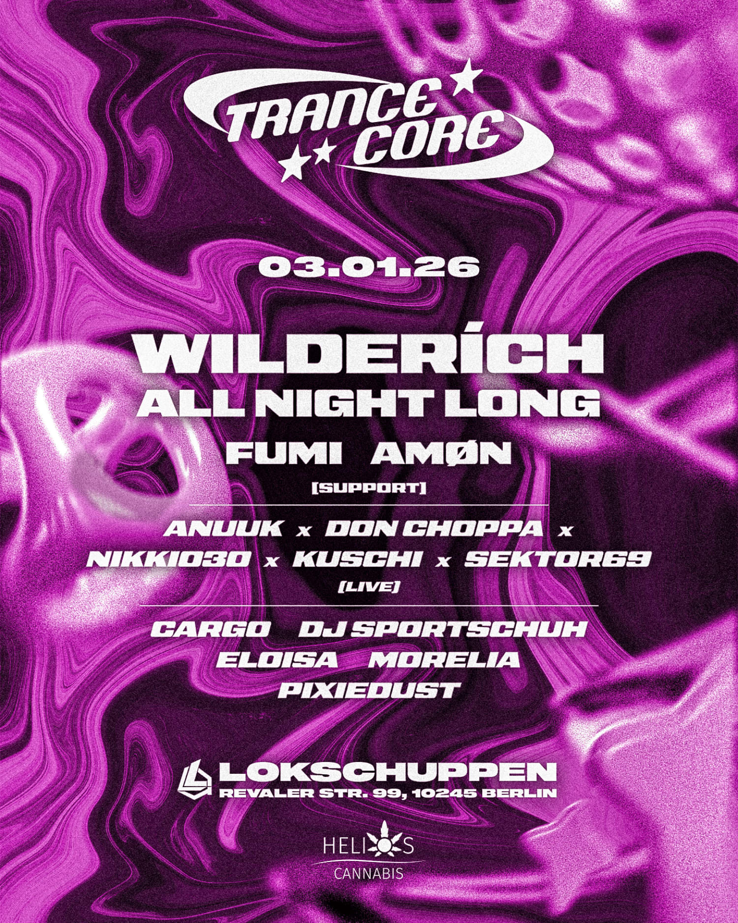 Trancecore Wilderích All Night Long /W Fumi, Cargo, Anuuk, Dj Sportschuh, Eloisa & More Cover