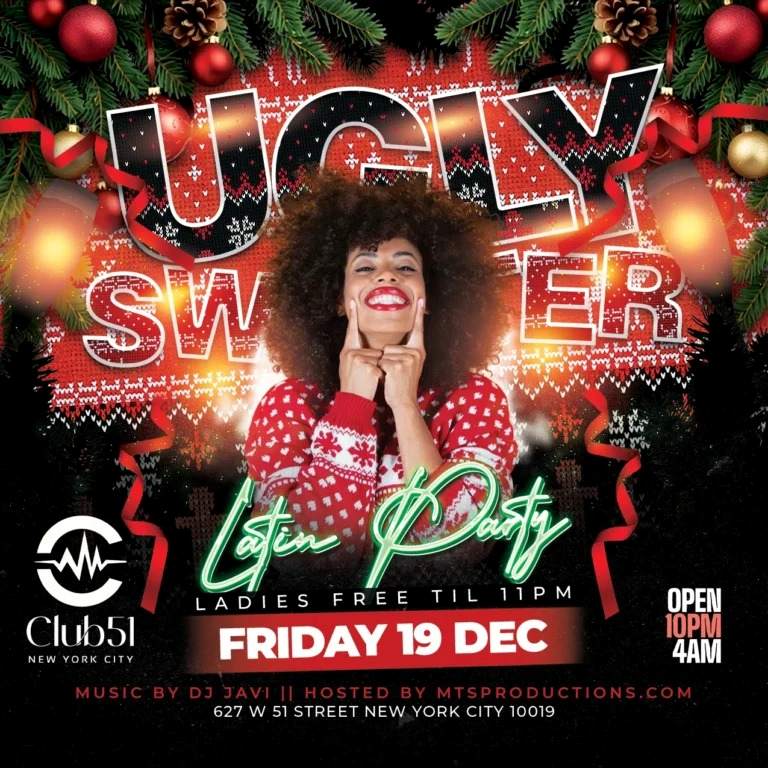 Ugly Sweater Latin Party Nyc Cover