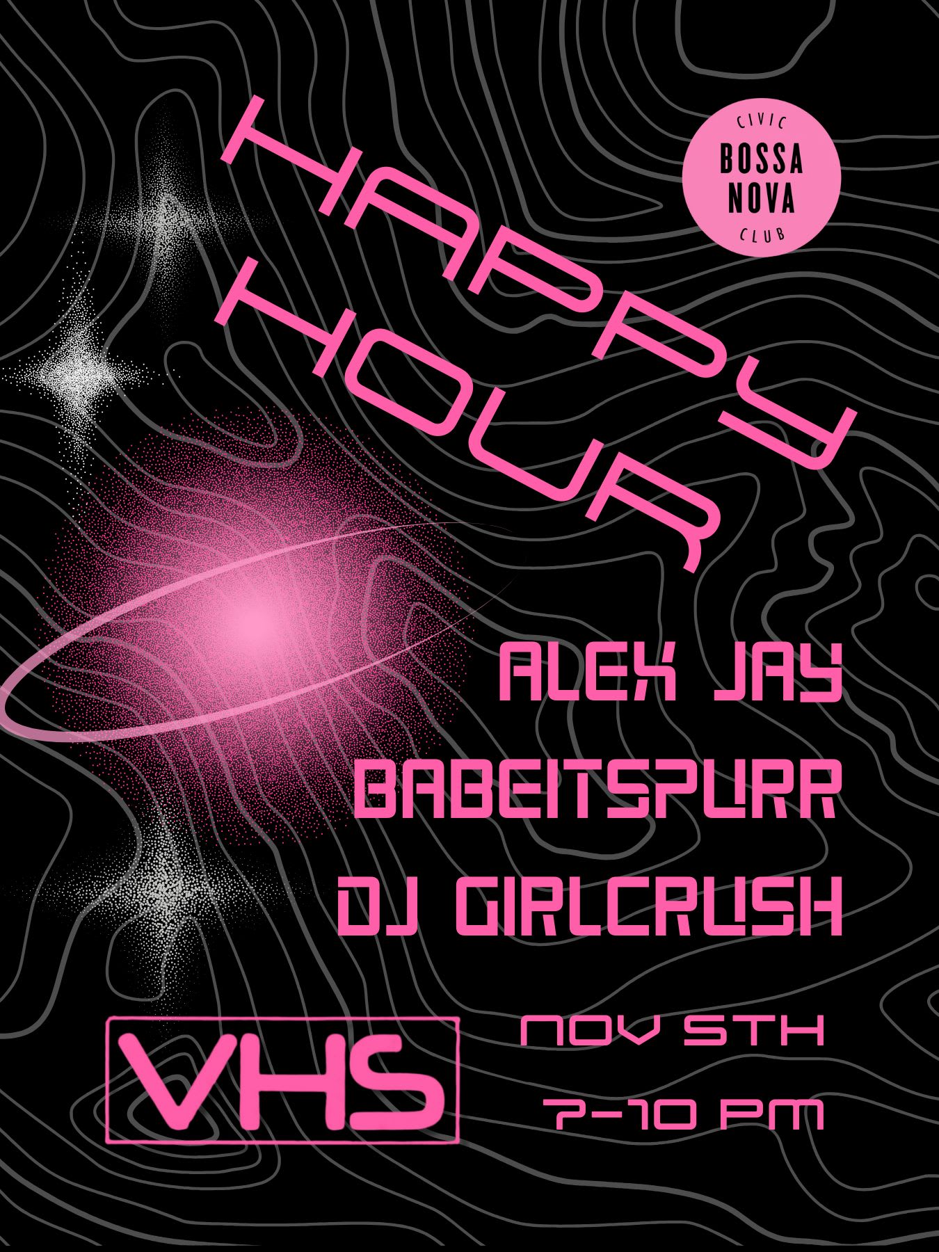 Vhs Happy Hour: Purr, Alex Jay, Dj Girlcrush Cover