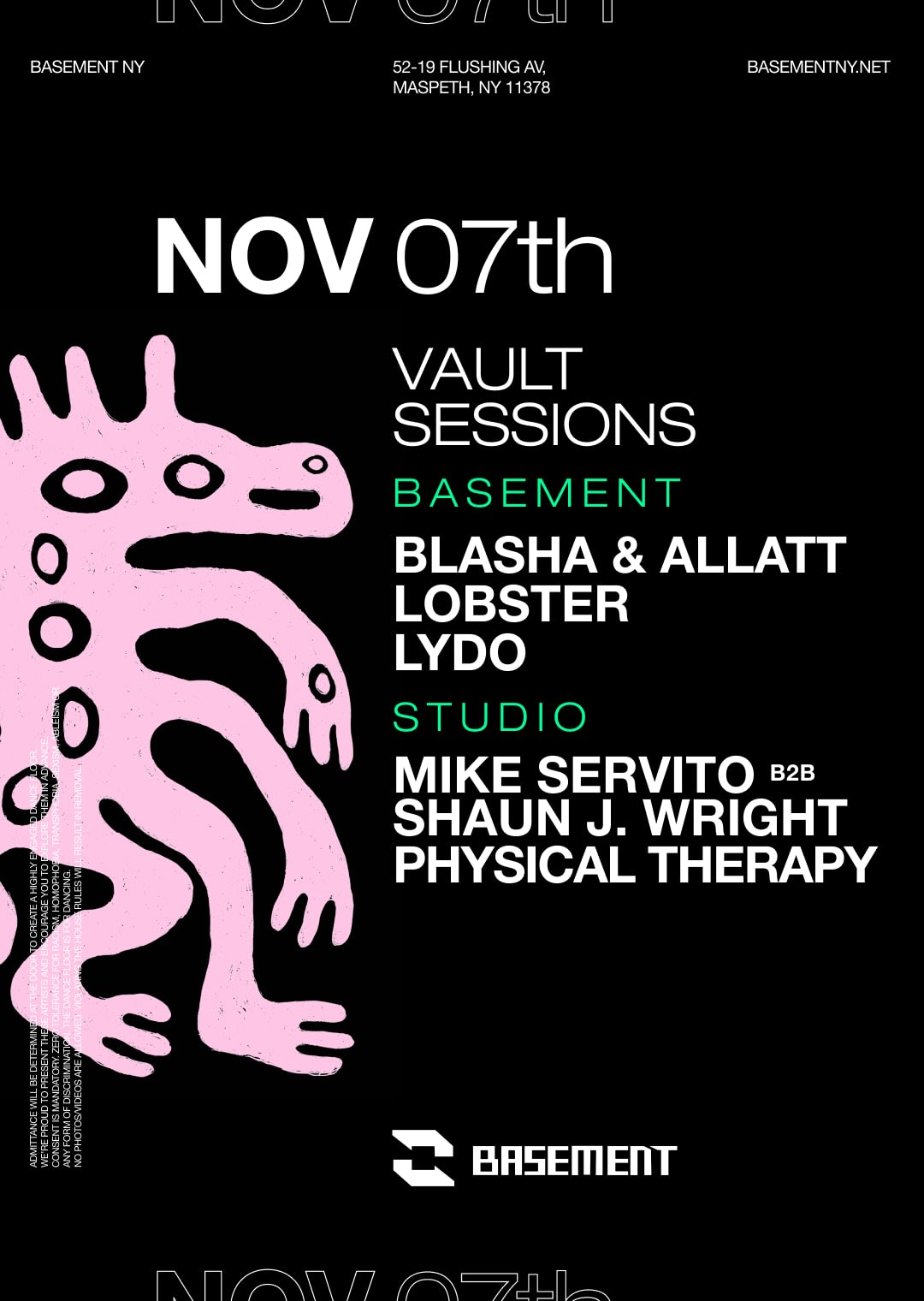 Vault Sessions: Blasha & Allatt/ Lobster/ Lydo/ Mike Servito/ Shaun J. Wright/ Physical Therapy Cover