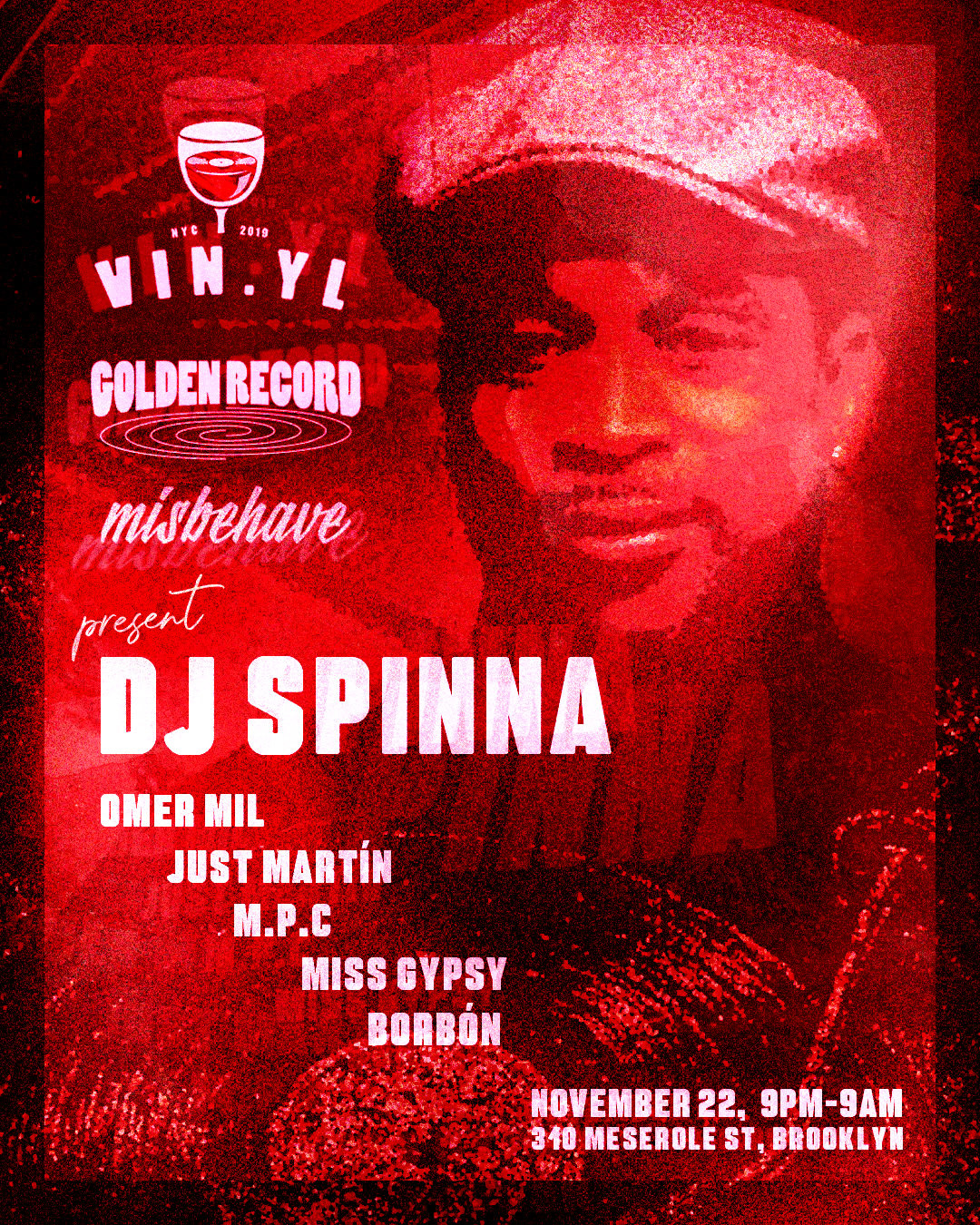 Vin.Yl X Golden Record X Misbehave With Dj Spinna Cover