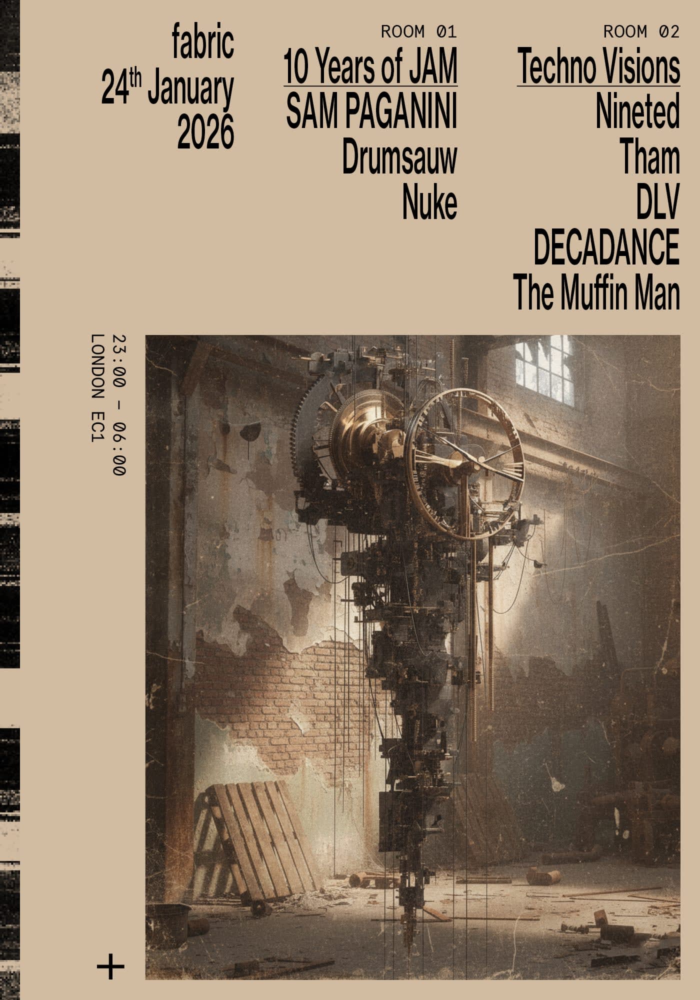 Fabric: Sam Paganini, Drumsauw, Nuke, Tham, DLV, The Muffin Man, Nineted, Decadance Cover