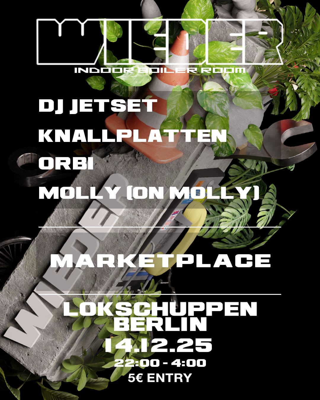 Wieder: Boiler Room Setup & Marketplace Cover