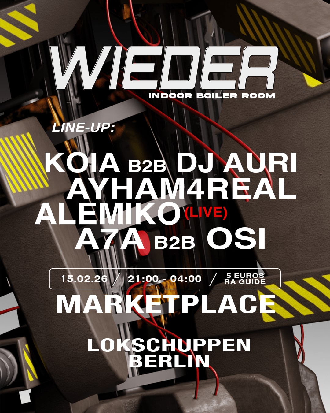 Wieder: Boiler Room Setup + Marketplace Cover