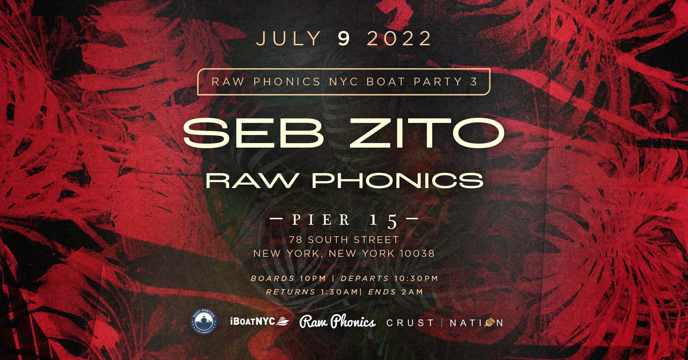 Raw Phonics Boat Party 3: Seb Zito + Rp Residents Cover