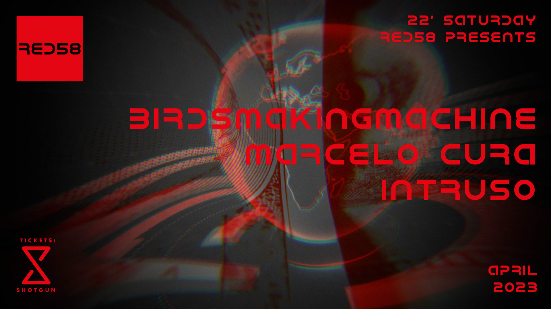 Red58 Presents Birdsmakingmachine, Marcelo Cura & Intruso Cover