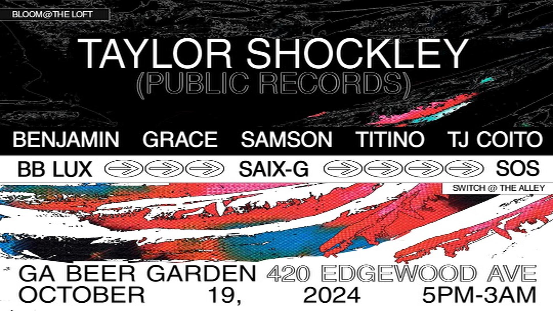 Switch & Bloom // Taylor Shockley (Public Records) Cover