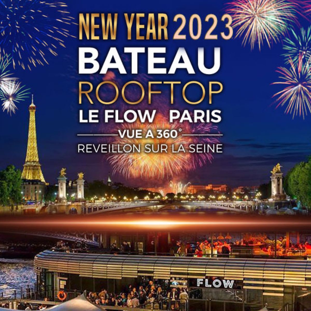 Rooftop Boat Vue Tour Eiffel & Feu D'artifice Arc New Year  Cover
