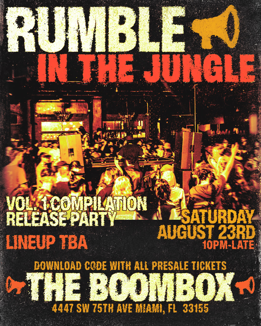 Rumble In The Jungle Compilation Release Party Cover