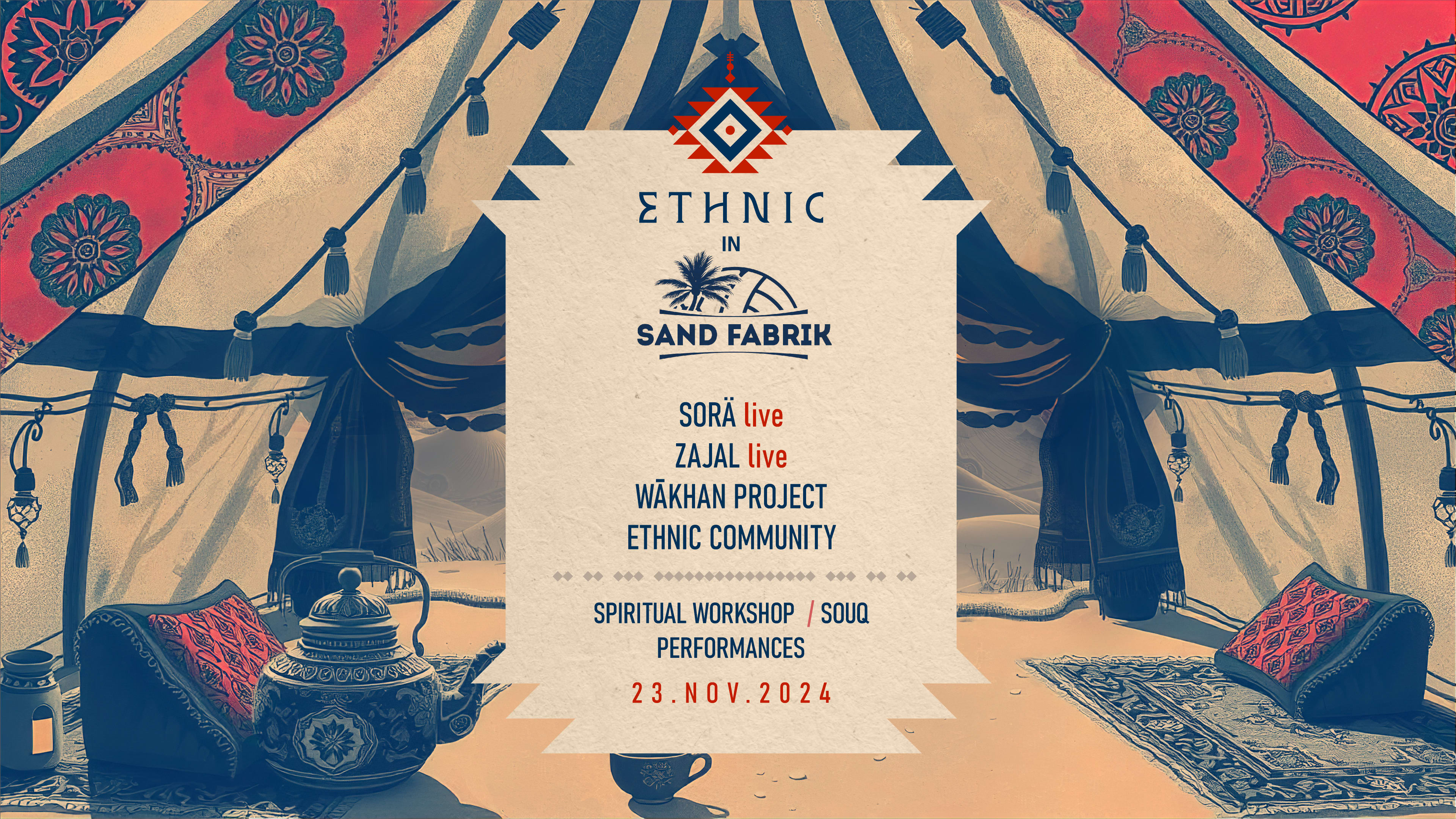 Ethnic In Sand Fabrik Cover