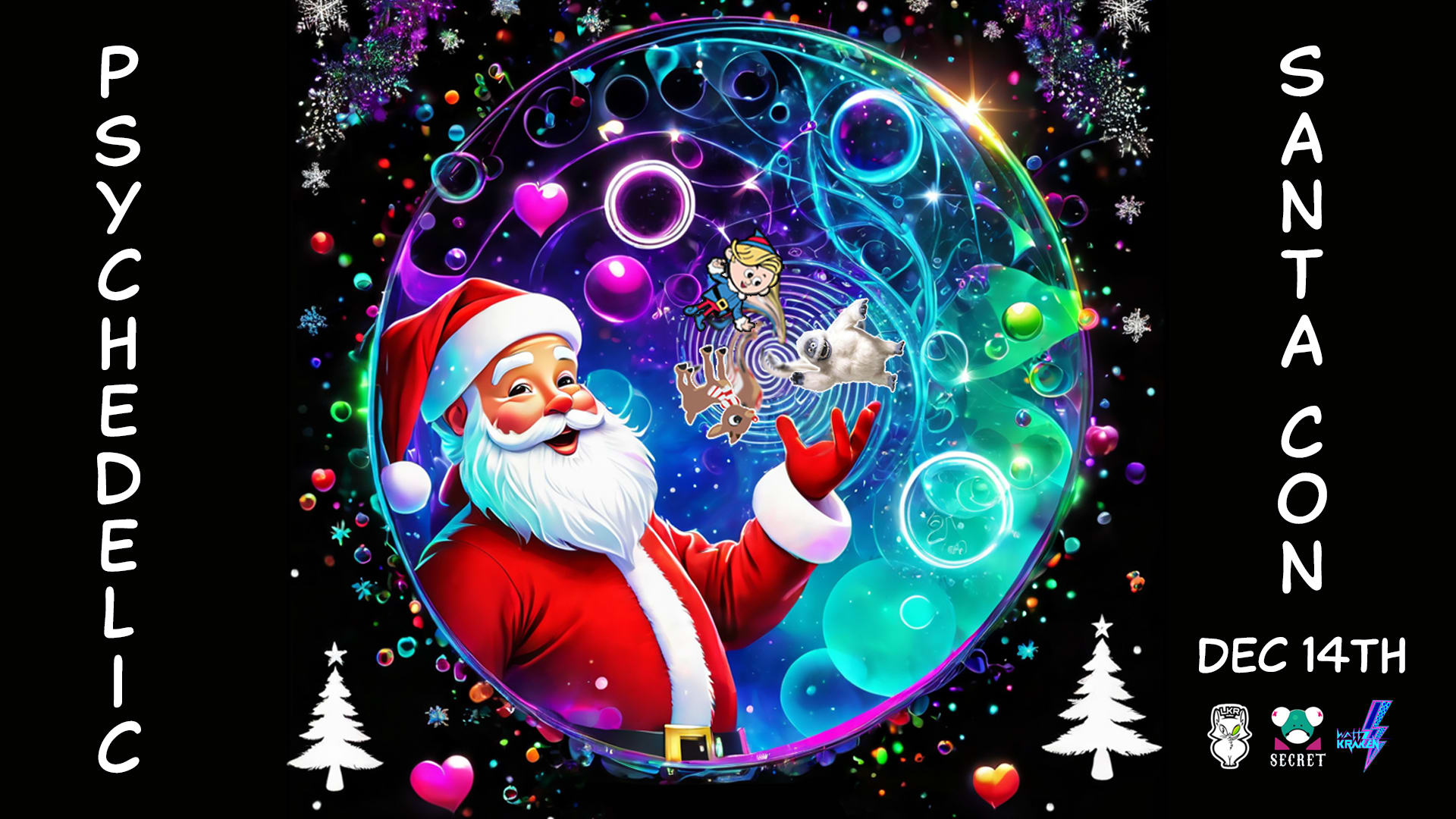 Psychedelic Santa Con Cover