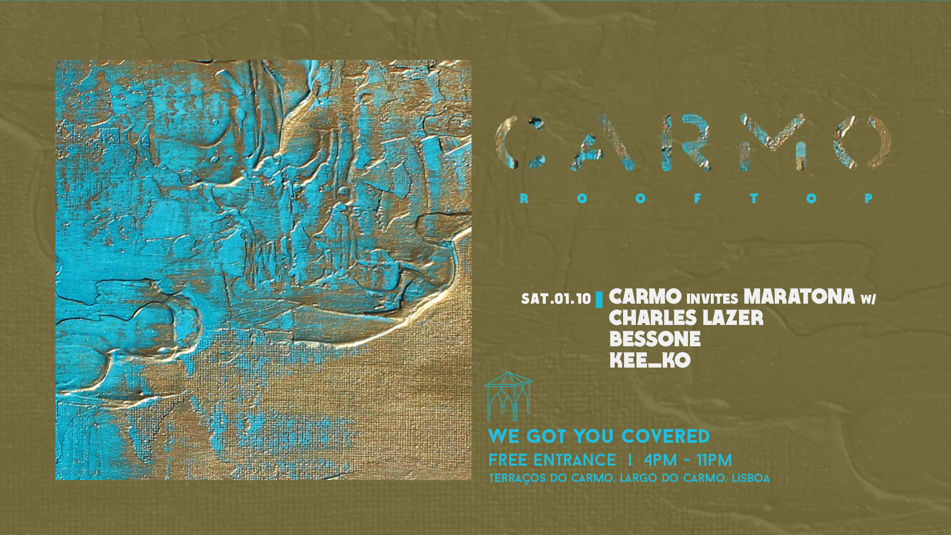 Carmo Rooftop Invites Maratona Cover
