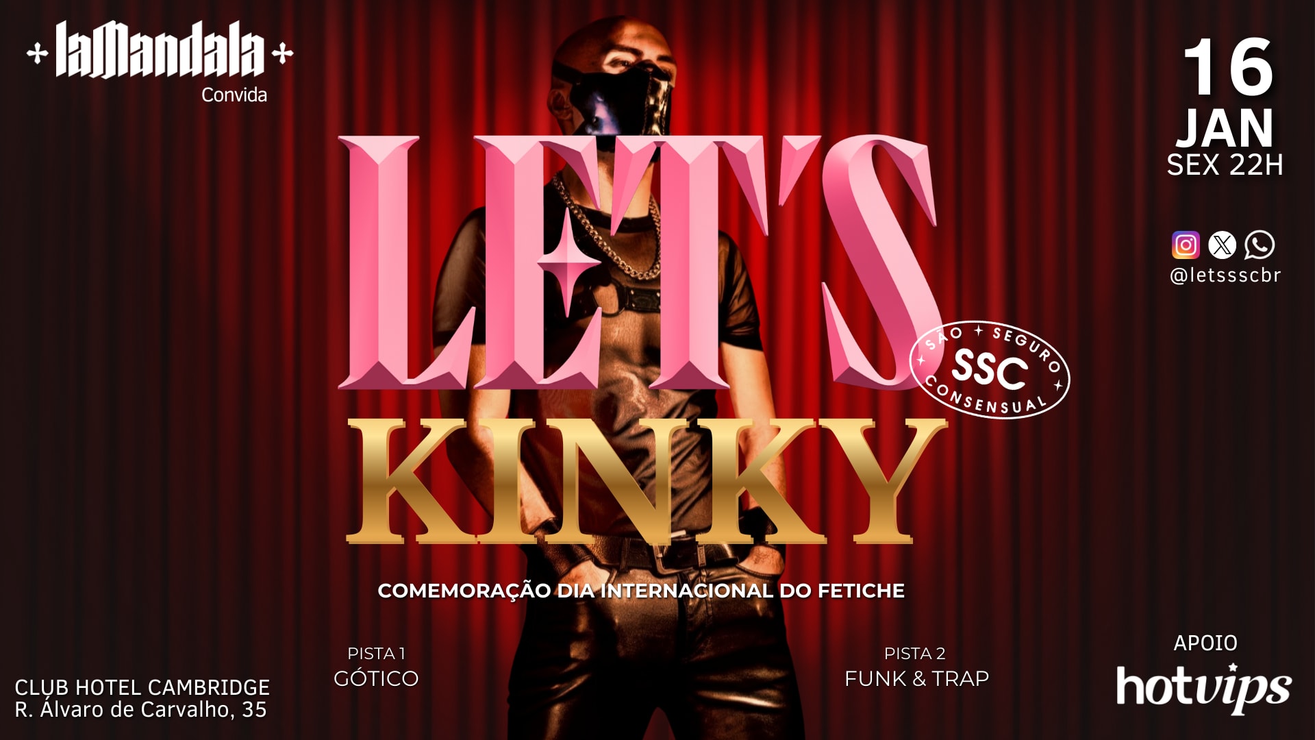 Lets's Kinky 16/01 No Club Hotel Cambridge Cover