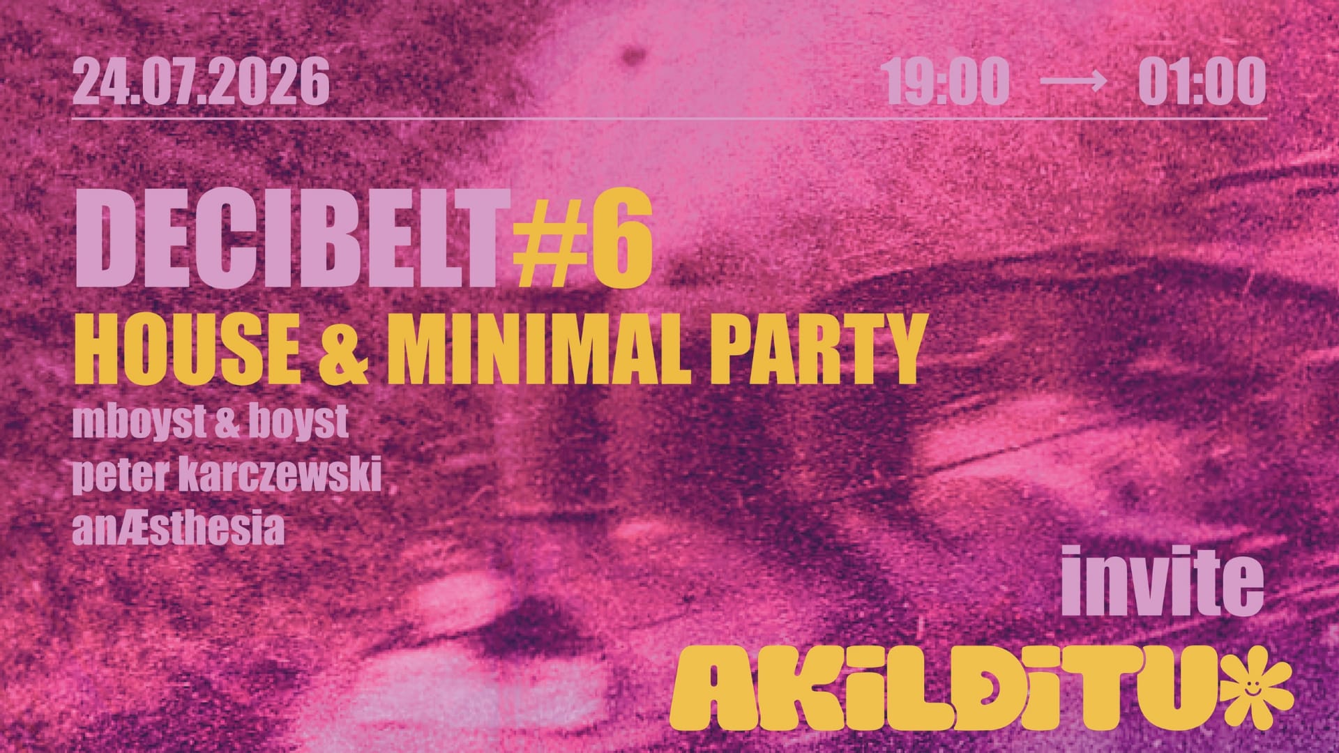 Decibelt Invite Akilditu - House & Minimal Party Cover