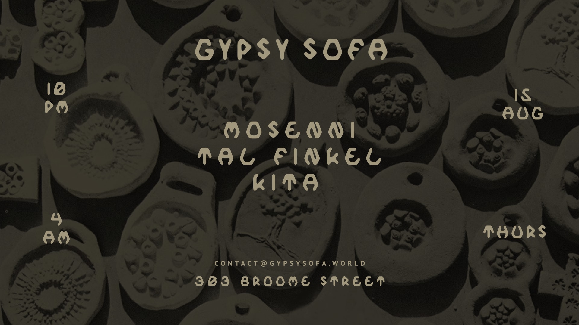 Gypsy Sofa: Mosenni & Tal Finkel, Kita. August 15th Cover
