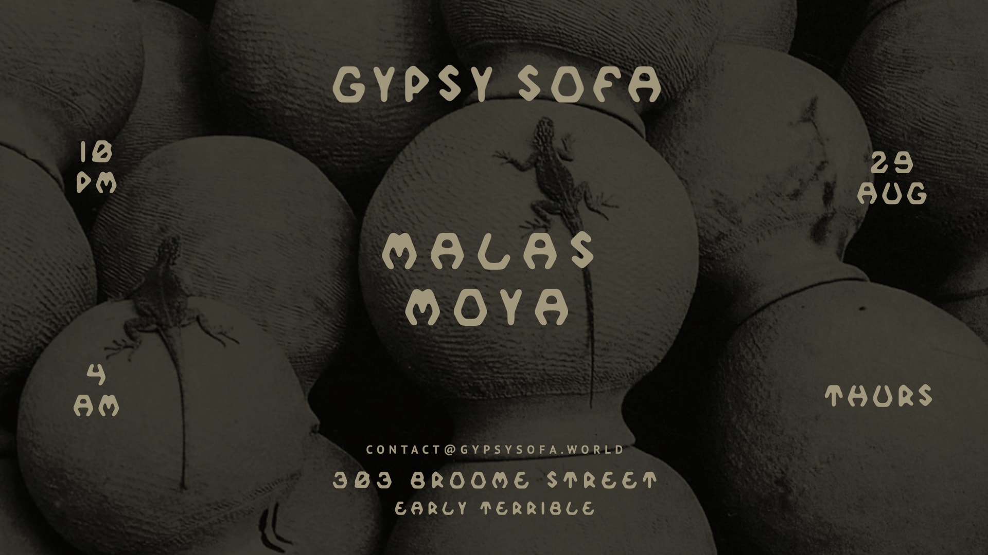 Gypsy Sofa: Malas & Moya, August 29 Cover