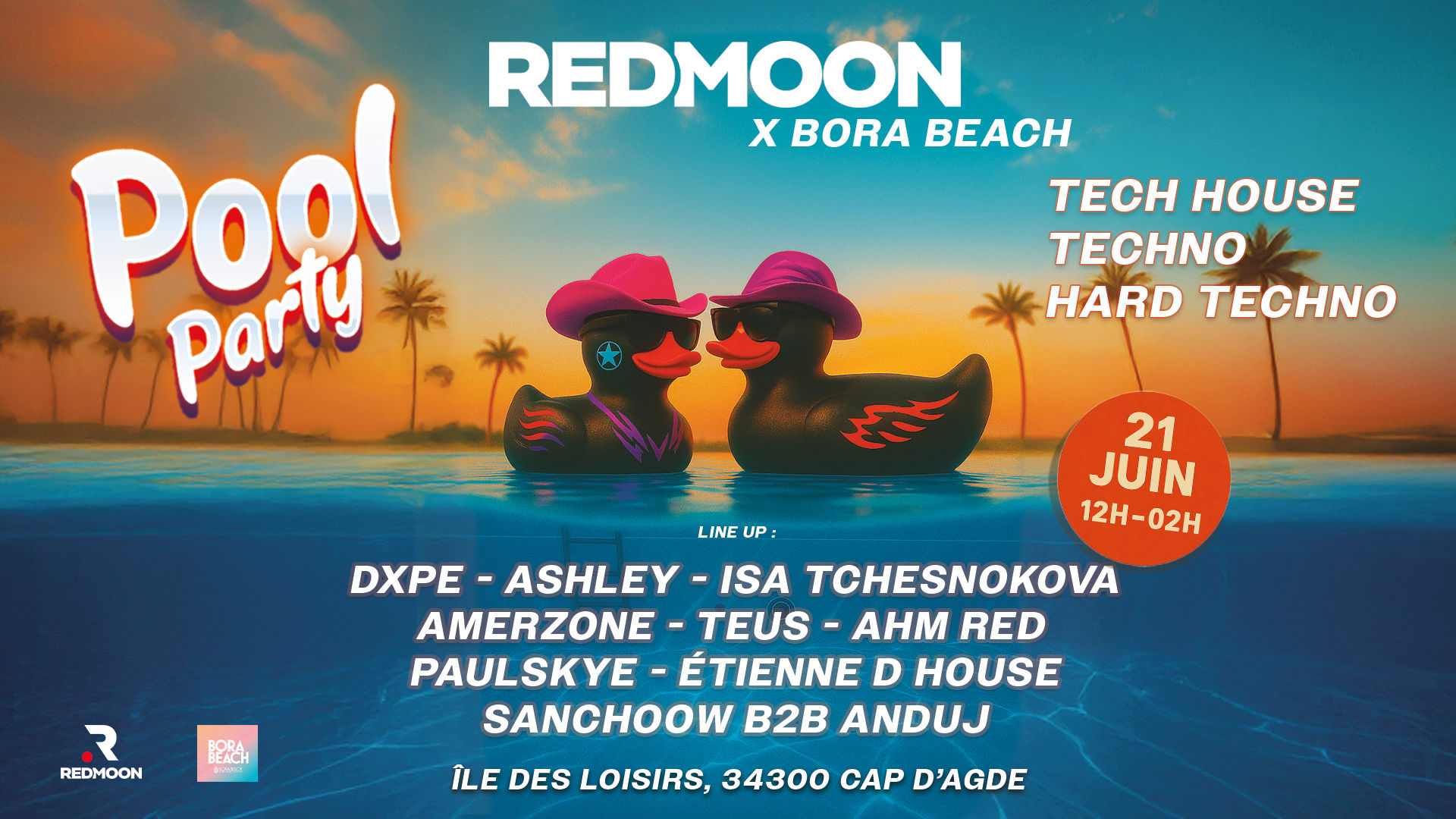 Redmoon X Bora Beach : Pool Party Edition - 10 Artistes Cover
