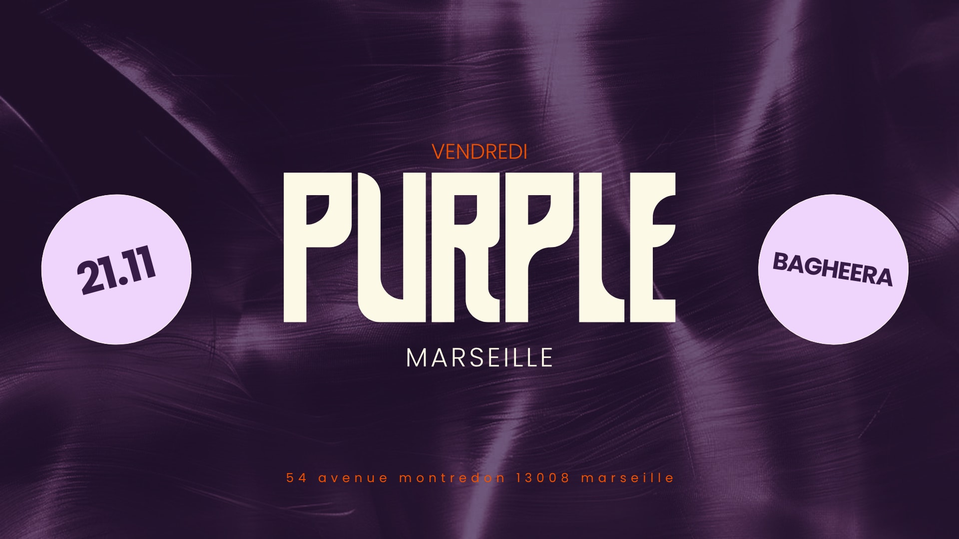 Bagheera At Purple - Vendredi 21 Nov Cover