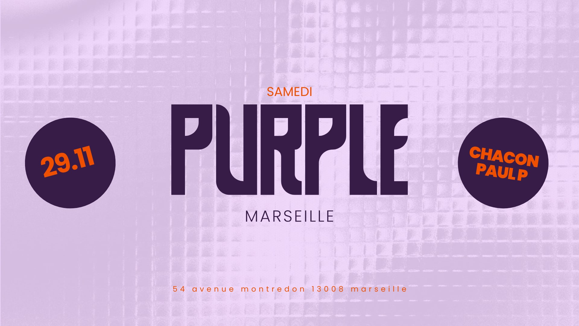 Chacon & Paul P At Purple - Samedi 29 Nov Cover