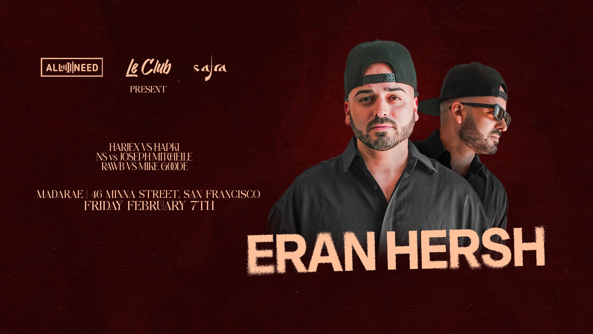 Le Club X All I Need X Safra Present Eran Hersh Cover