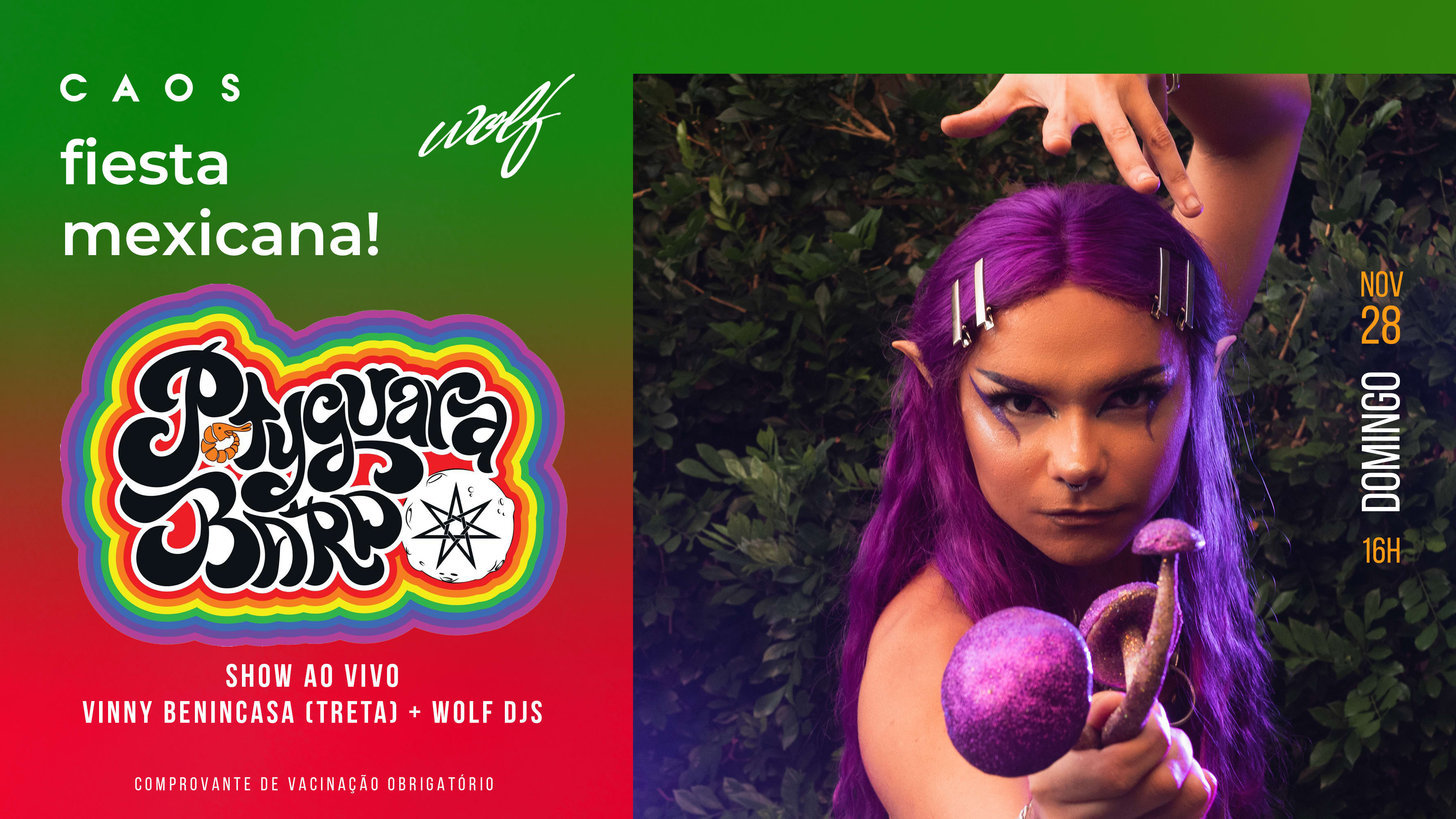 Wolf Fiesta Mexicana: Potyguara Bardo Live + Vinny Benincasa (Tretarj) Cover