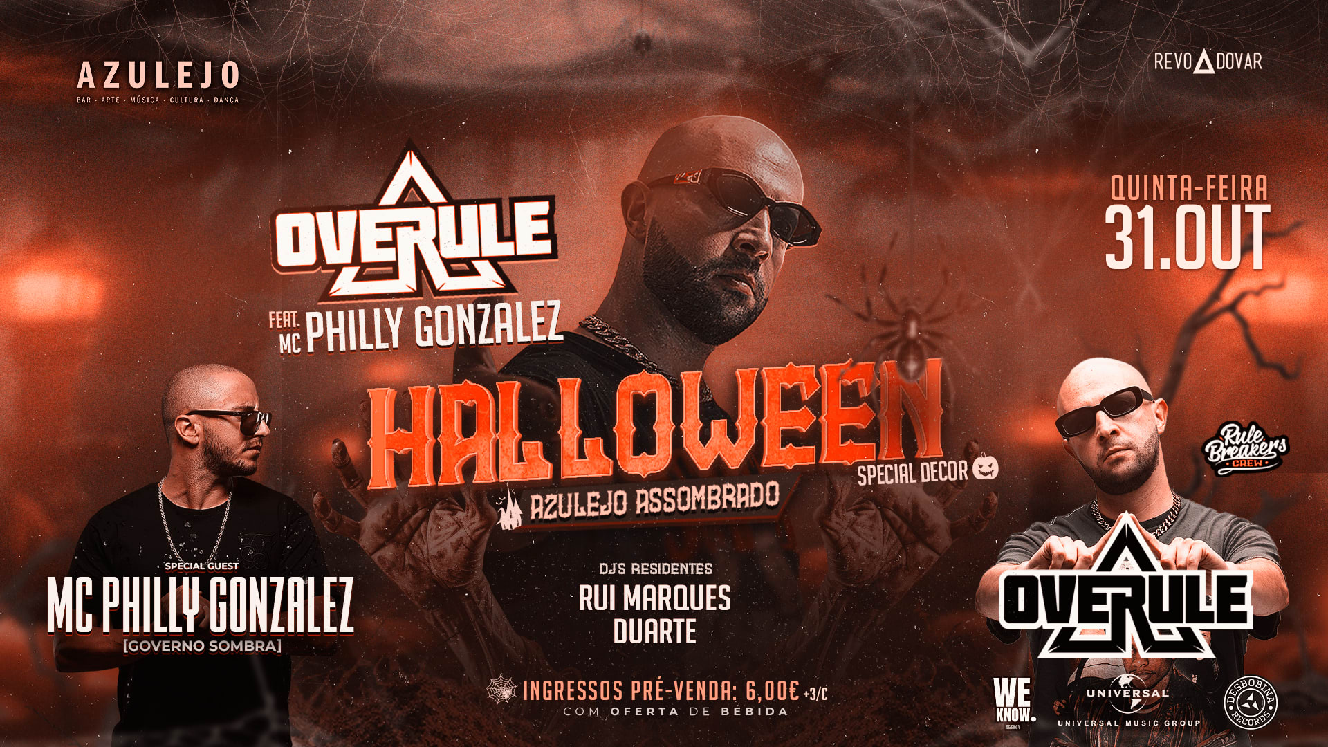 Halloween Azulejo Cover